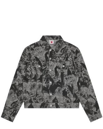 Chaqueta vaquera tipo trucker con estampado de conos