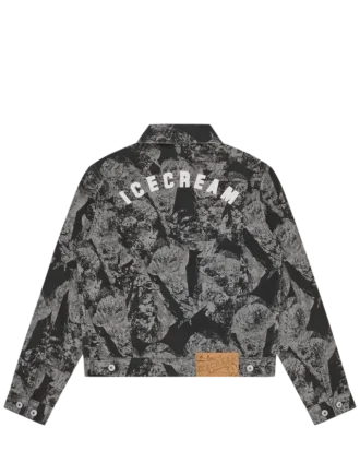 Chaqueta vaquera tipo trucker con estampado de conos