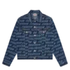 Chaqueta vaquera tipo trucker con logotipo repetido