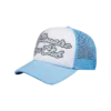 Gorra de camionero con letras en forma de diamante