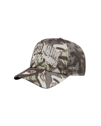 Gorra tipo «dad cap» con estampado de camuflaje superpuesto