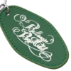 Llavero de cuero con logotipo en letra cursiva