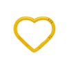 Mosquetón en forma de corazón
