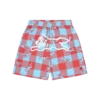 Pantalones cortos con estampado de cuadros y Running Dog corriendo