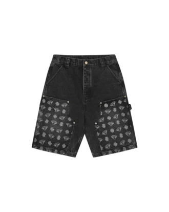 Pantalones cortos de carpintero de denim Diamonds & Dollars