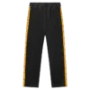 Pantalones de chándal de terciopelo con cinta y logotipo de arco pequeño
