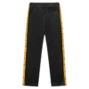 Pantalones de chándal de terciopelo con cinta y logotipo de arco pequeño