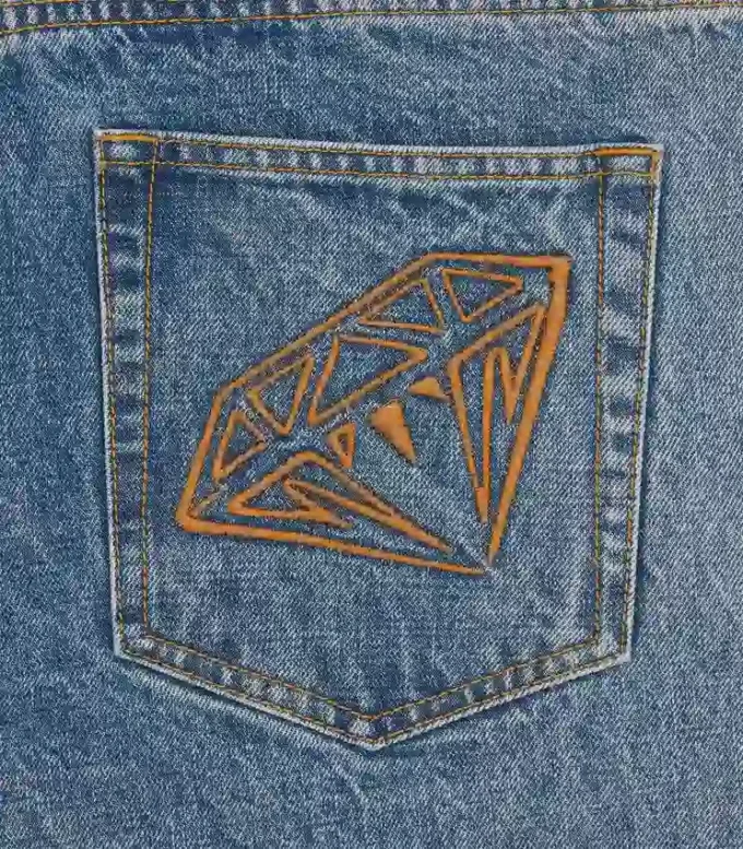 Pantalones vaqueros de denim con ribete «Diamonds & Dollars»