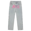 Pantalones vaqueros de doble bolsillo con el perro corriendo