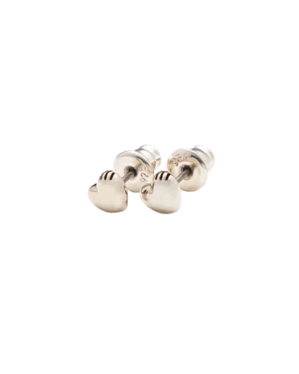 Pendientes de corazón de plata