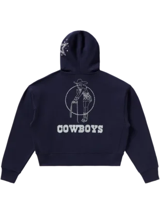 Sudadera con capucha corta de los Dallas Cowboys para mujer