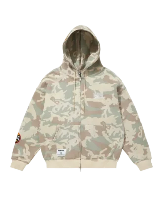 Sudadera con capucha y cremallera completa de algodón