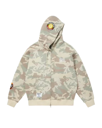 Sudadera con capucha y cremallera completa de algodón