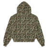 Sudadera con capucha y cremallera de camuflaje para mujer