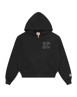 Sudadera con capucha y cremallera de cristal para mujer