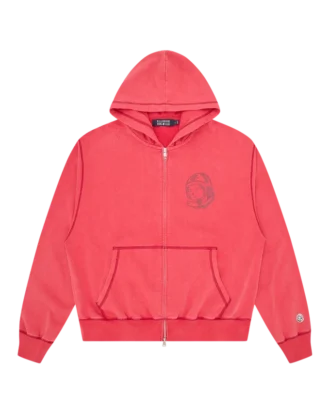 Sudadera con capucha y cremallera de estilo universitario oversize