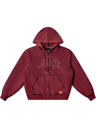 Sudadera con capucha y cremallera lavada
