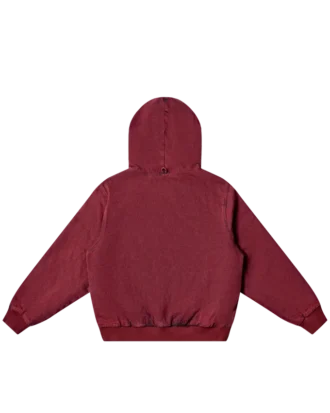 Sudadera con capucha y cremallera lavada