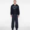Sudadera con capucha y cremallera Script