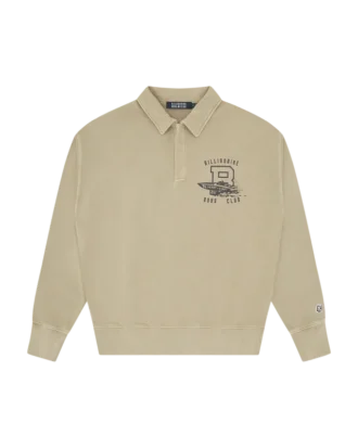 Sudadera con cremallera de un cuarto de largo lavada «Boat Club»
