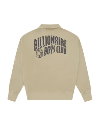 Sudadera con cremallera de un cuarto de largo lavada «Boat Club»