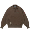 Sudadera con media cremallera y logotipo bordado