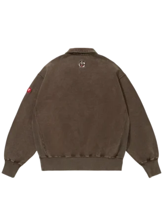 Sudadera con media cremallera y logotipo bordado