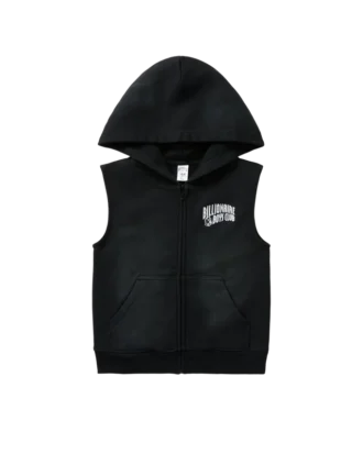 Sudadera sin mangas con capucha y cremallera para niños